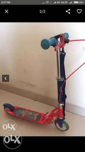 Red And Black Kick Scooter use only 2-3 day new condition.