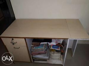 Solid Wooden Table with lockers & storage