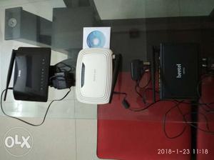 Three Black And White Routers