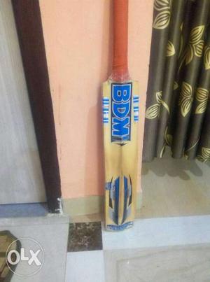 Beige And Blue BDM Cricket Bat