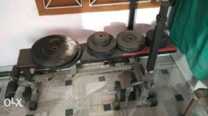 Black Steel Barbell Plates