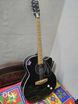 Cutaway Black Acoustic Guitar With Pickup