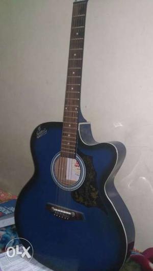 Cutaway Blue Acoustic Guitar