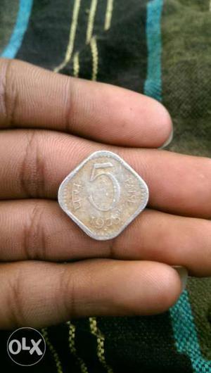 Indian very rear coin 5 Paise 