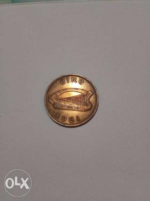 Irish copper coin 