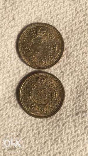 Original British India One Rupee Silver Coin. Cost Of One