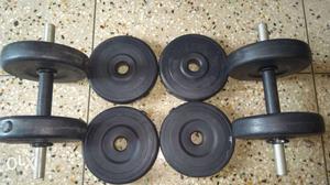 Round Adjustable Dumble in good condition with total weight