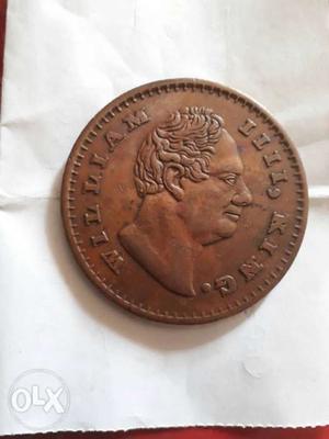 Round Copper-colored William King Coin