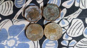 Two  Indian Paise copper Coins..
