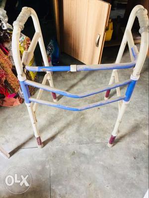 White And Blue Walking Frame