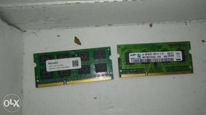 2* 2gb DDR3 laptop ram Samsung and Hynix company