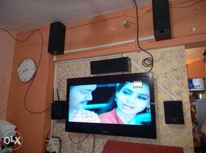 40 inch onida Black Flat Screen with 5.1 home theater