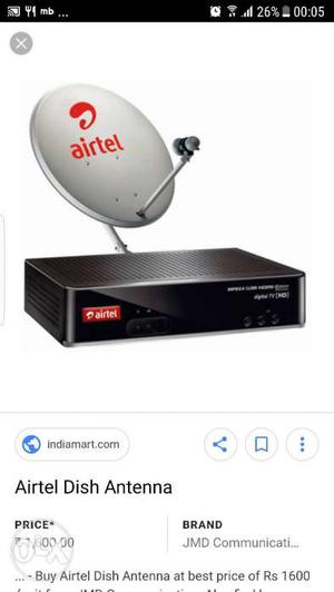 Black Airtel Set-top Box And Gray Dish Antenna Screenshot