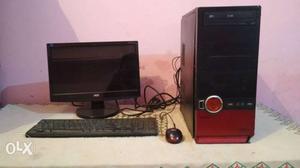 Black And Red Computer Desktop Setr