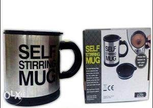 Black And Silver Mug With Box