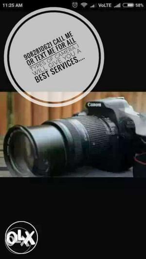 Black Canon DSLR Camera With Text Overlay Screenshot