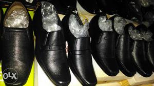 Black Leather Slip-on Shoe Lot