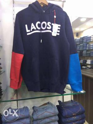 Blue Lacost Pullover Hoodie