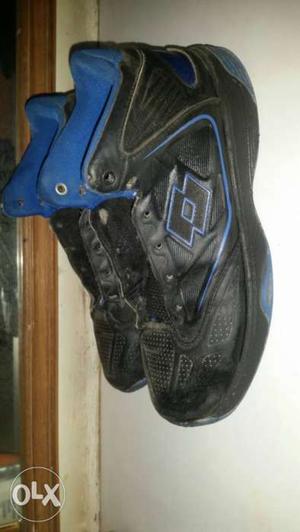 Blue and Black Basketball shoes
