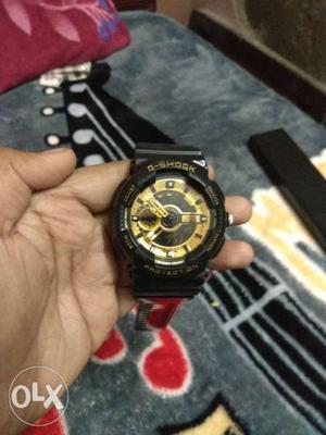 Brand new g-shock golden black watch with digital