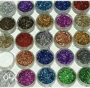 Eye pigments (glitters). 25 piece set. Used once