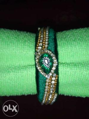 Green Silk Thread Bangle