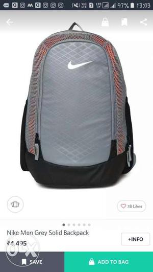 Original nike backpack 3 days old not used with