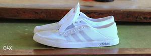 Pair Of White Adidas Low-top Shoes