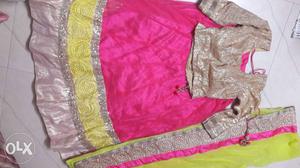 Pink, Brown And Gray Mini Skirt