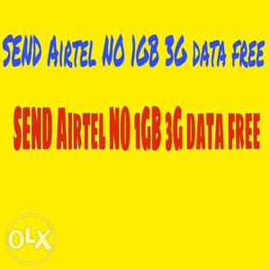 Send Airtel No 16B 3G Data Free Text