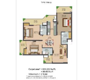 3bhk under construction flats in Ghaziabad