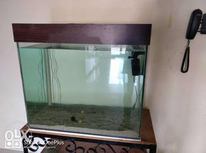 Brown Framed Fish Tank