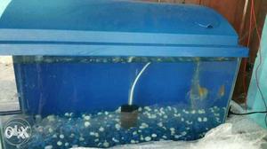 New fish tank with all accessories five kg. blue