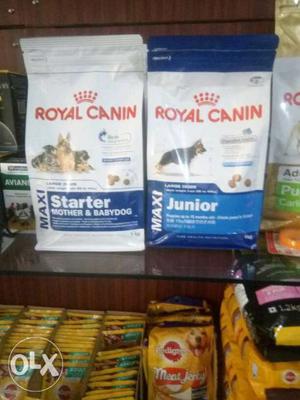 Two Royal Canin Starter And Junior Dog Food Packs