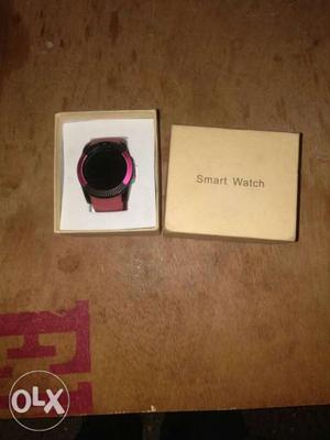 Black And Red Smart Watch In Box