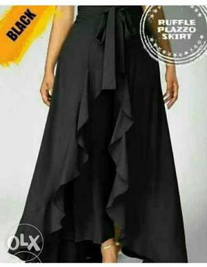 Black Ruffled Skirt