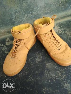 Brown Nike Air Force 1 High Shoes