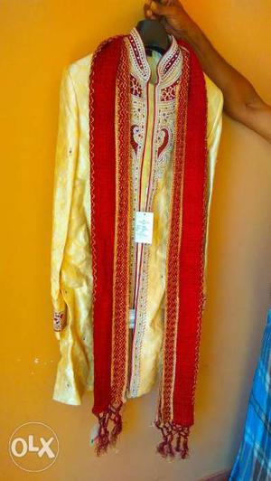 Men's Beige Kurta Traditional Dress