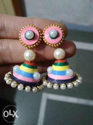 Multicolored Jhumka Earrings
