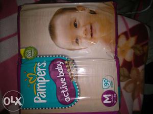 PAMPERS active baby 90 diapers pack of Medium