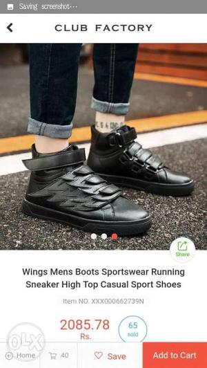 Pair Of Black Running Shoes
