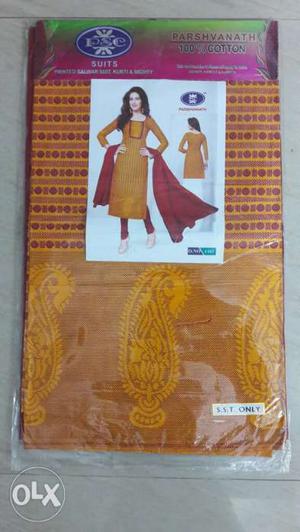 Traditional Cotton Dress Material Set