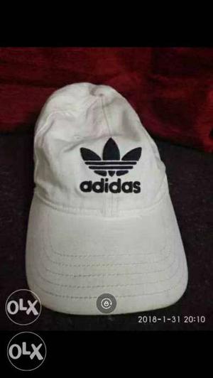 White And Black Adidas Embroidered Cap