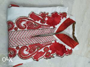 White top with Red and gold combinations..