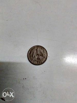 1/2 rupee... Made in year .. Kolkata mint