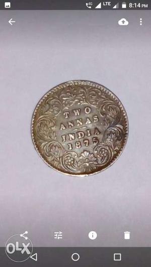 2 Annas Coin  year for sale