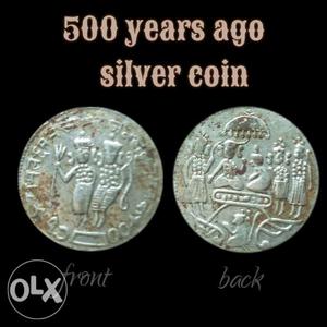 500 years ago pure silver coin