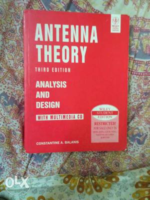 Antenna Theory Third Edition Book