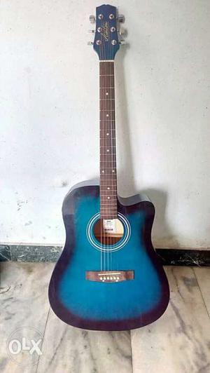 Ashton 41CEQ Australian Blue Cutaway Semi Acoustic Guitar