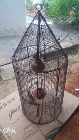 Black And Brown Bird Cage